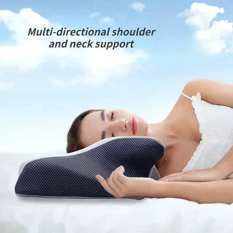 Taie d'Oreiller Cervicale Ergonomique "Papillon" Lunacomfort