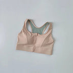 Soutien-Gorge Sport à Zip Frontal Femme | Fort Maintien, Bonnets Fixes Push-Up Lunacomfort